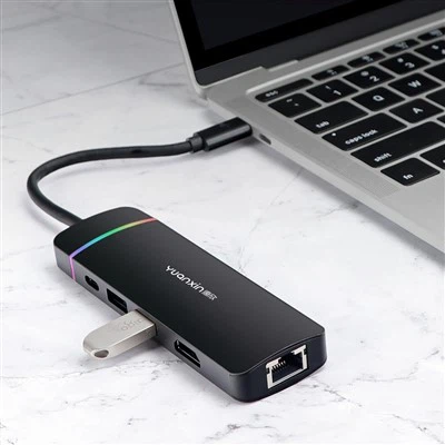 Adaptador multiporta USB C 6 em 1